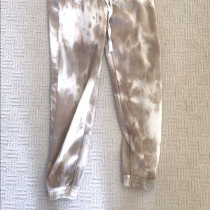 White and tan Sweatpants/joggers